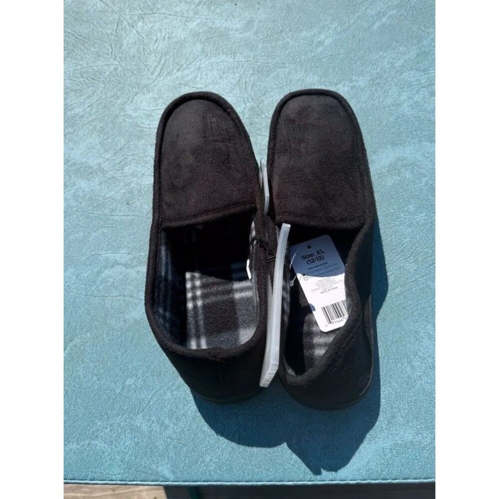 Men’s  Old East Main Co. Plaid Lined Slippers XL Size 12-13 Dadcore Cozy